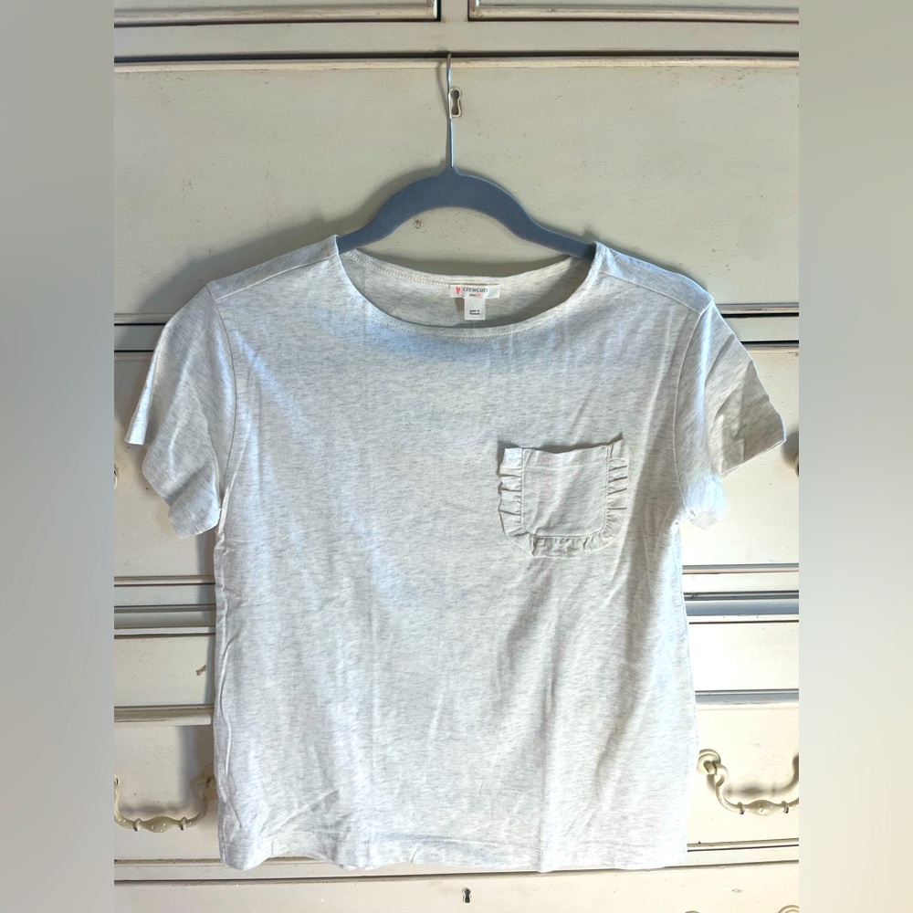 NWT JCrew Crewcuts ruffle pocket tshirt XL